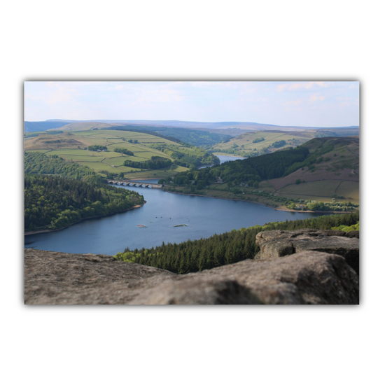 Canvas Art. English Landscapes & Riverscapes. Bamford Edge. Ladybower Reservoir. Peak District National Park.  England.