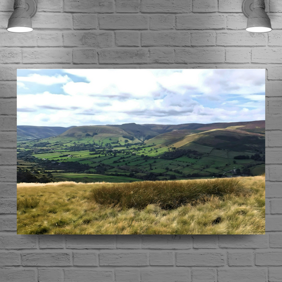 Canvas Art. English Landscapes &  Riverscapes. Mam Tor. Peak District National Park. England.