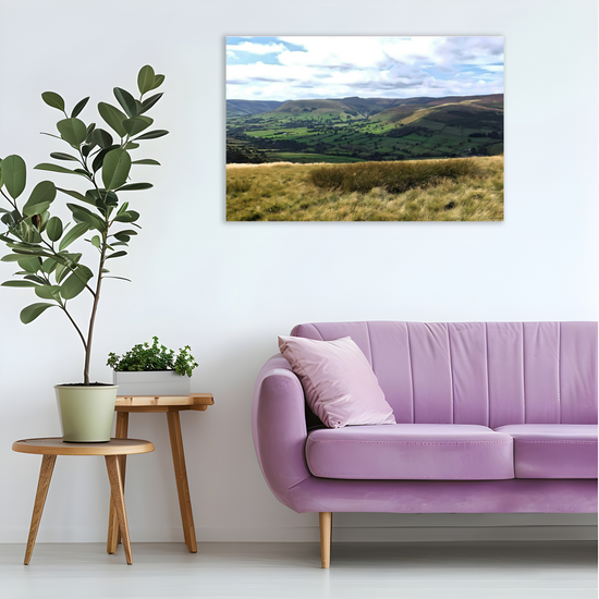 Canvas Art. English Landscapes &  Riverscapes. Mam Tor. Peak District National Park. England.