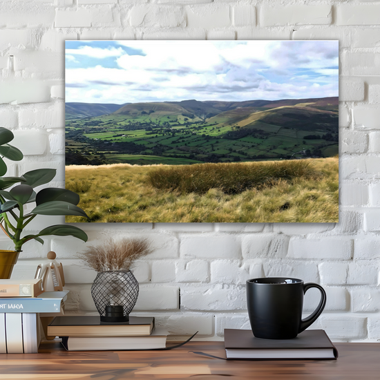 Canvas Art. English Landscapes &  Riverscapes. Mam Tor. Peak District National Park. England.