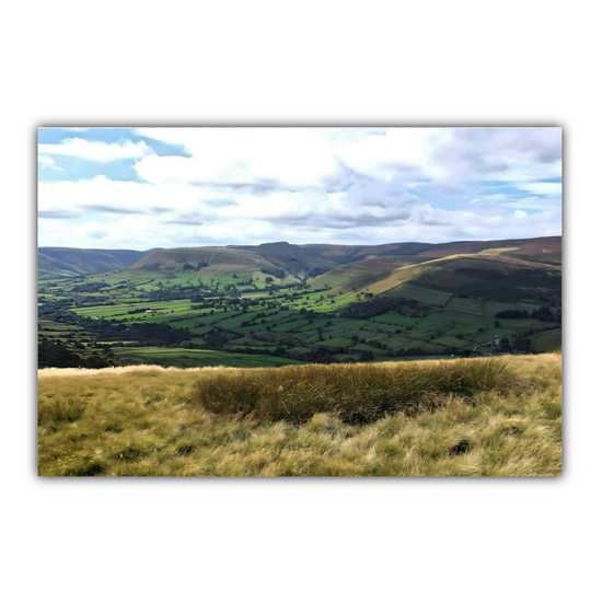 Canvas Art. English Landscapes &  Riverscapes. Mam Tor. Peak District National Park. England.