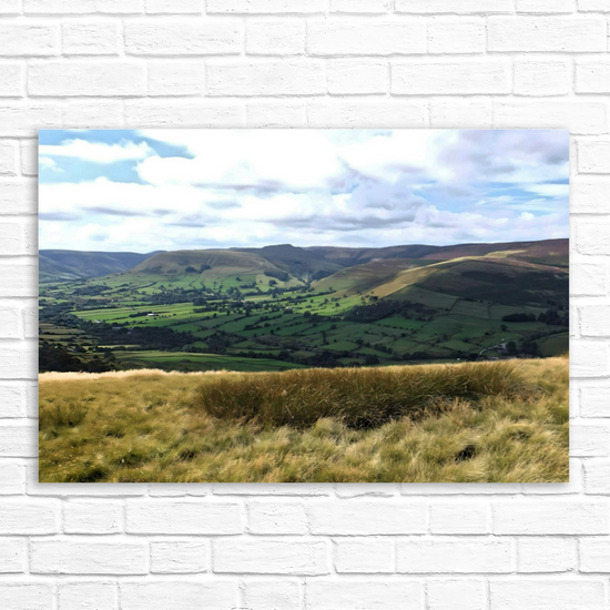 Canvas Art. English Landscapes &  Riverscapes. Mam Tor. Peak District National Park. England.