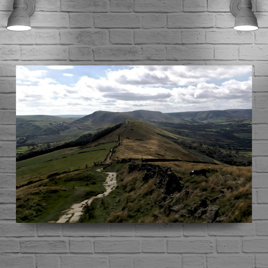 Canvas Art. English Landscapes & Riverscapes. Mam Tor. Peak District National Park. England.