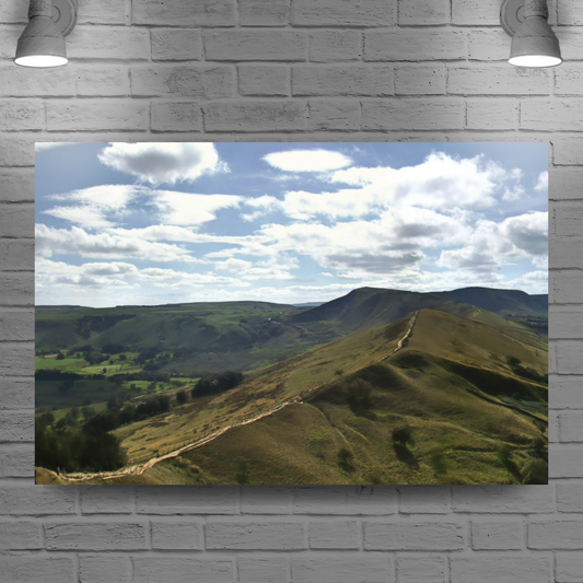 Canvas Art. English Landscapes & Riverscapes. Mam Tor. Peak District National Park. England.