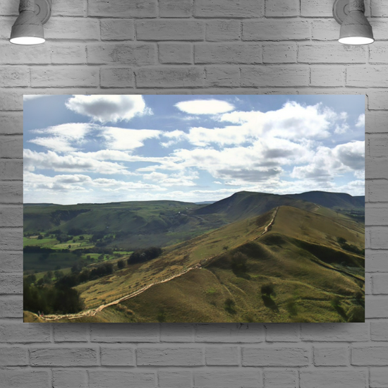 Canvas Art. English Landscapes & Riverscapes. Mam Tor. Peak District National Park. England.