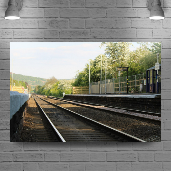 Canvas Art. English Landscapes & Landmarks. Bamford Train Station. Peak District. England.