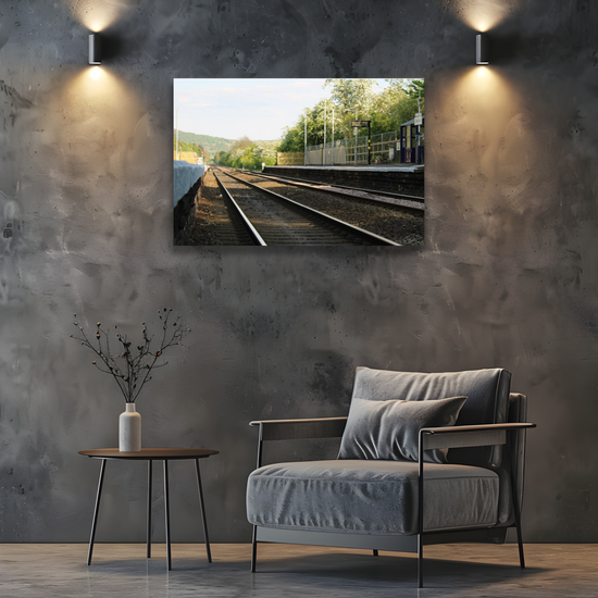 Canvas Art. English Landscapes & Landmarks. Bamford Train Station. Peak District. England.