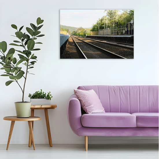 Canvas Art. English Landscapes & Landmarks. Bamford Train Station. Peak District. England.