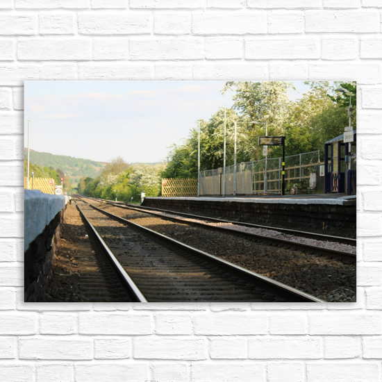Canvas Art. English Landscapes & Landmarks. Bamford Train Station. Peak District. England.