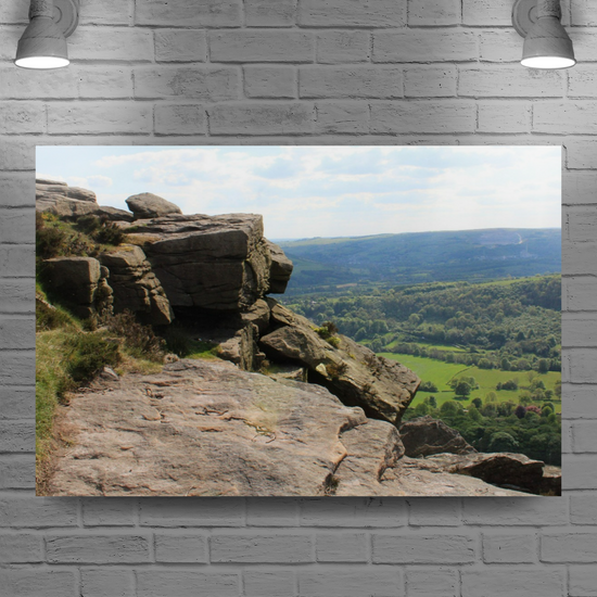 Canvas Art. English Landscapes & Riverscapes. Bamford Edge. Peak District National Park. England.