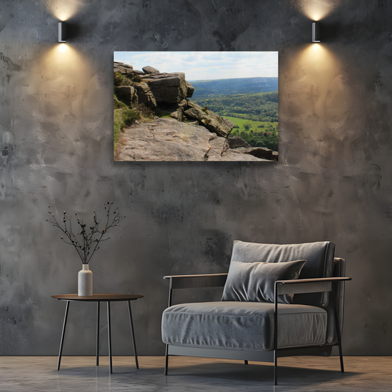 Canvas Art. English Landscapes & Riverscapes. Bamford Edge. Peak District National Park. England.