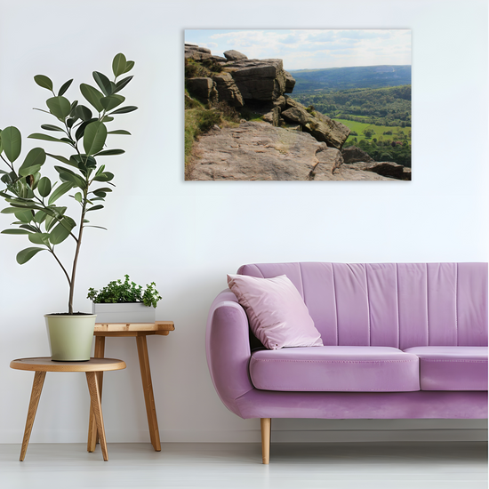 Canvas Art. English Landscapes & Riverscapes. Bamford Edge. Peak District National Park. England.