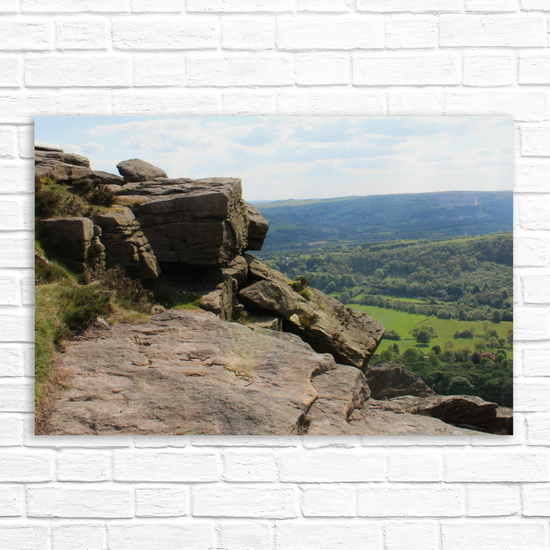 Canvas Art. English Landscapes & Riverscapes. Bamford Edge. Peak District National Park. England.