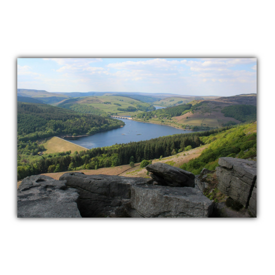 Canvas Art. English Landscapes & Riverscapes. Bamford Edge. Ladybower Reservoir. Peak District National Park. England.