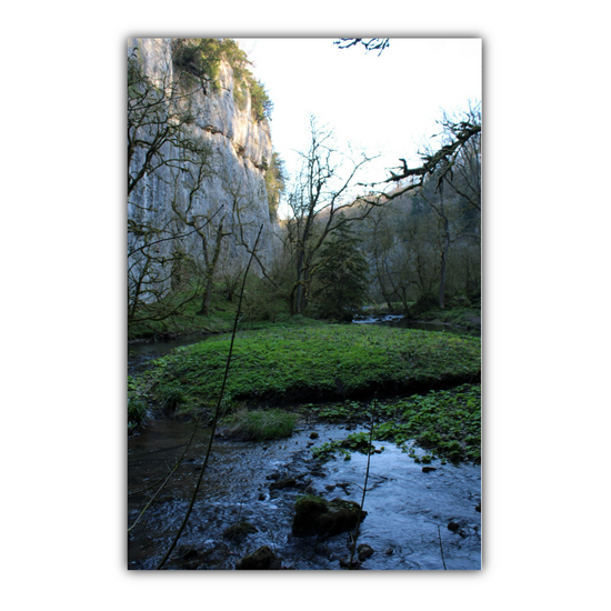 Canvas Art. English Landscapes & Riverscapes. Chee Dale Nature Reserve. Peak District National Park. England.