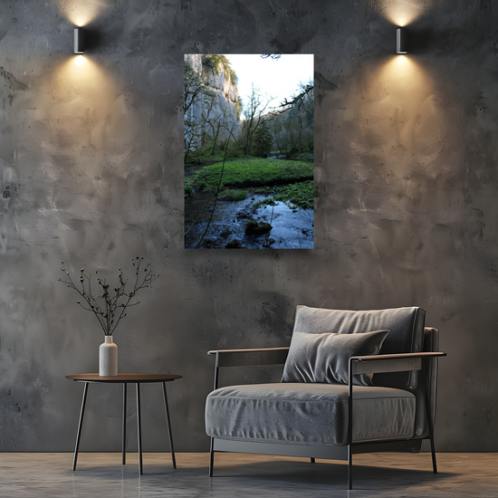 Canvas Art. English Landscapes & Riverscapes. Chee Dale Nature Reserve. Peak District National Park. England.