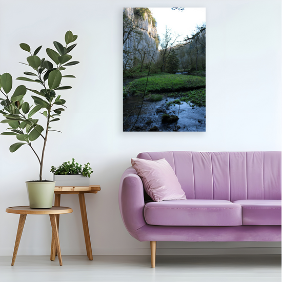 Canvas Art. English Landscapes & Riverscapes. Chee Dale Nature Reserve. Peak District National Park. England.