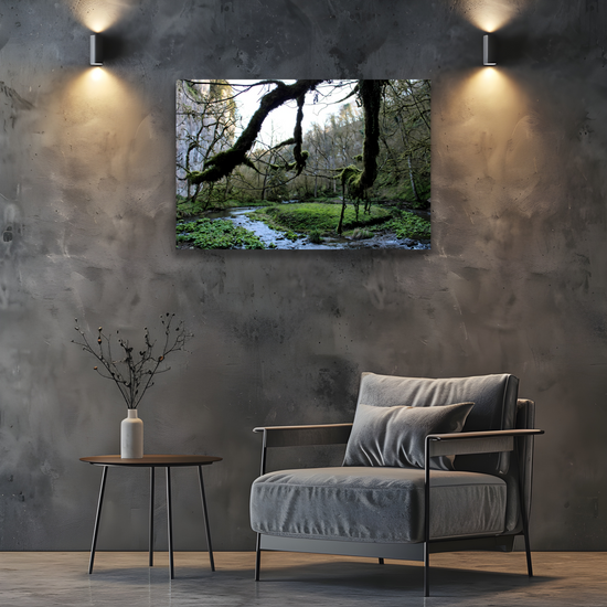 Canvas Art. English Landscapes & Riverscapes. Chee Dale Nature Reserve. Peak District National  Park. England.