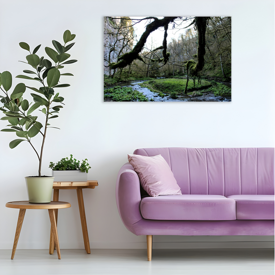 Canvas Art. English Landscapes & Riverscapes. Chee Dale Nature Reserve. Peak District National  Park. England.