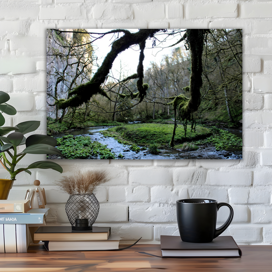 Canvas Art. English Landscapes & Riverscapes. Chee Dale Nature Reserve. Peak District National  Park. England.