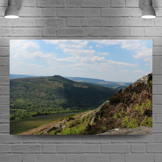 Canvas Art. English Landscapes & Riverscapes.  Bamford Edge. Peak District National Park. England.
