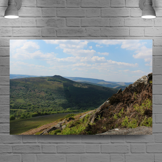 Canvas Art. English Landscapes & Riverscapes.  Bamford Edge. Peak District National Park. England.