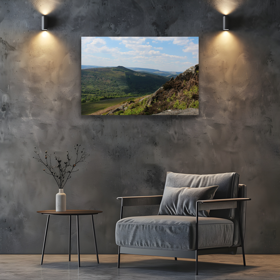 Canvas Art. English Landscapes & Riverscapes.  Bamford Edge. Peak District National Park. England.