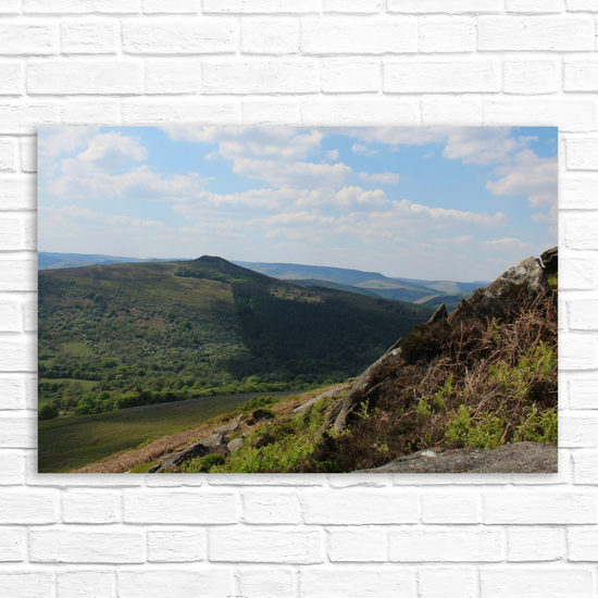 Canvas Art. English Landscapes & Riverscapes.  Bamford Edge. Peak District National Park. England.