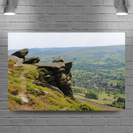 Canvas Art. English Landscapes & Riverscapes. Bamford Edge. Peak  District National Park. England.