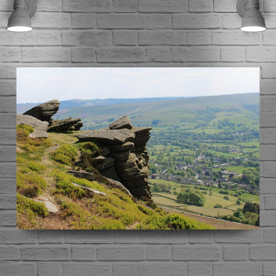 Canvas Art. English Landscapes & Riverscapes. Bamford Edge. Peak  District National Park. England.