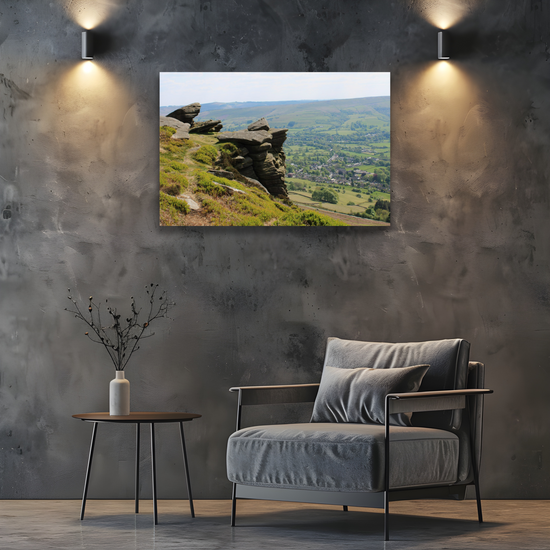 Canvas Art. English Landscapes & Riverscapes. Bamford Edge. Peak  District National Park. England.