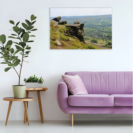 Canvas Art. English Landscapes & Riverscapes. Bamford Edge. Peak  District National Park. England.
