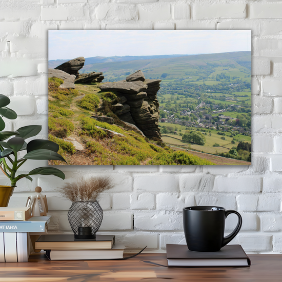 Canvas Art. English Landscapes & Riverscapes. Bamford Edge. Peak  District National Park. England.