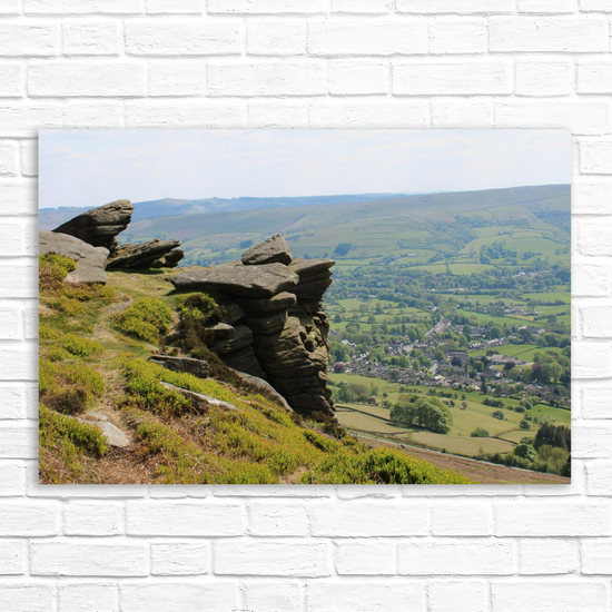Canvas Art. English Landscapes & Riverscapes. Bamford Edge. Peak  District National Park. England.