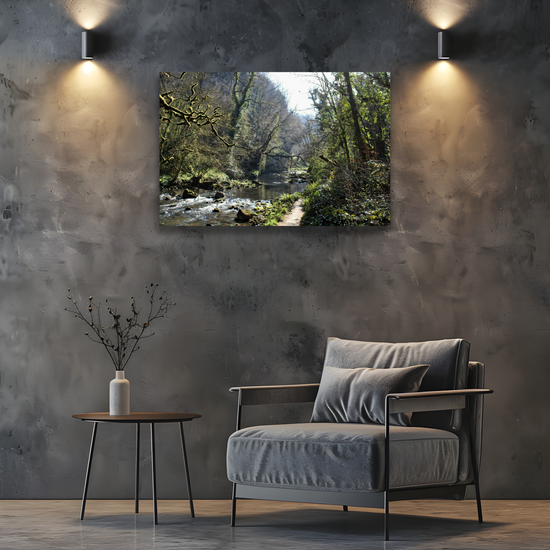 Canvas Art. English Landscapes & Riverscapes. Chee Dale Nature Reserve. Peak District National Park. England.