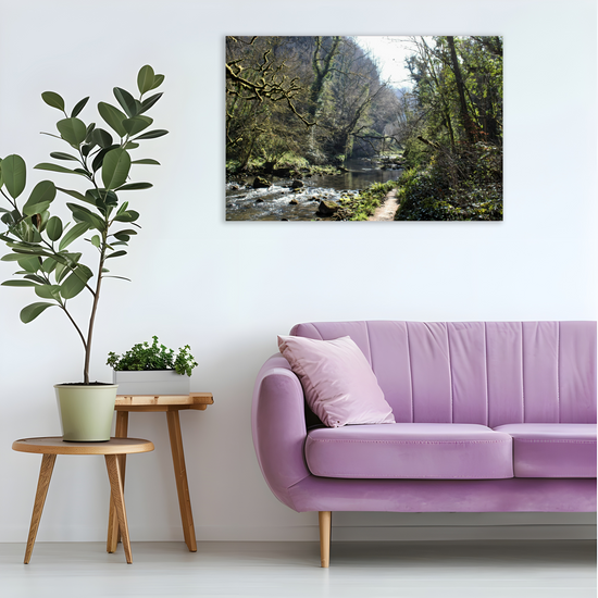 Canvas Art. English Landscapes & Riverscapes. Chee Dale Nature Reserve. Peak District National Park. England.