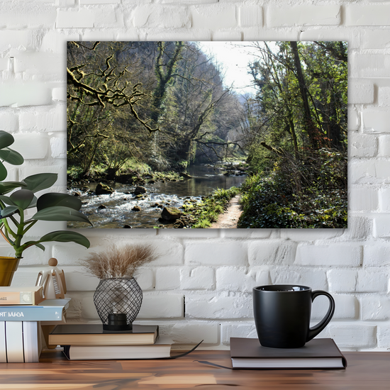 Canvas Art. English Landscapes & Riverscapes. Chee Dale Nature Reserve. Peak District National Park. England.