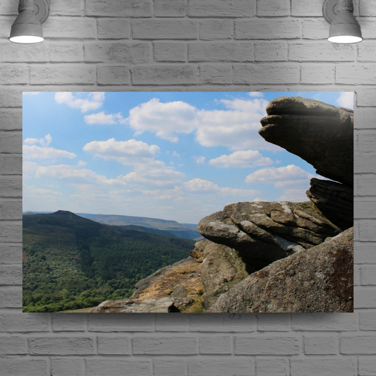 Canvas Art. English Landscapes & Riverscapes. Bamford Edge. Peak District National Park. England.