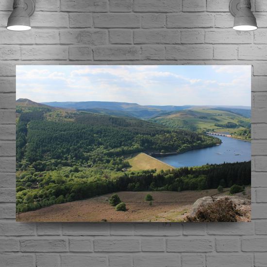 Canvas Art. English Landscapes & Riverscapes. Bamford Edge. Ladybower Reservoir. Peak District National Park. England.
