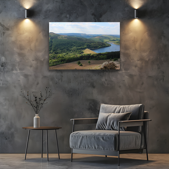 Canvas Art. English Landscapes & Riverscapes. Bamford Edge. Ladybower Reservoir. Peak District National Park. England.