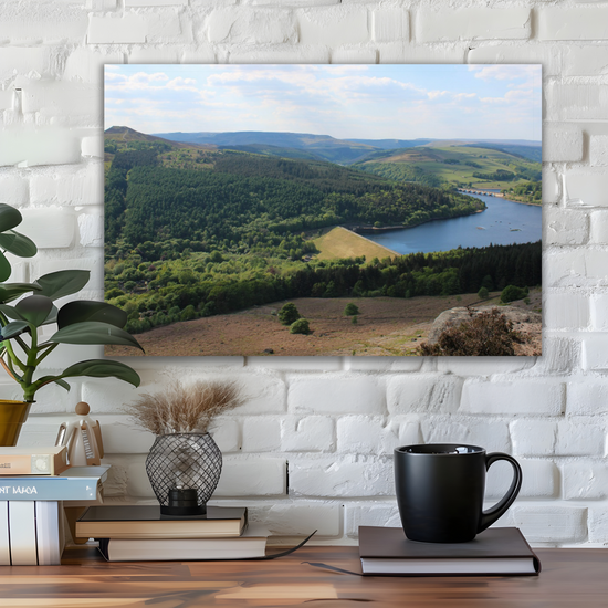 Canvas Art. English Landscapes & Riverscapes. Bamford Edge. Ladybower Reservoir. Peak District National Park. England.
