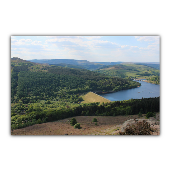 Canvas Art. English Landscapes & Riverscapes. Bamford Edge. Ladybower Reservoir. Peak District National Park. England.