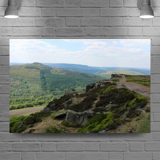 Canvas Art. English Landscapes & Riverscapes. Bamford Edge. Peak District National Park. England.