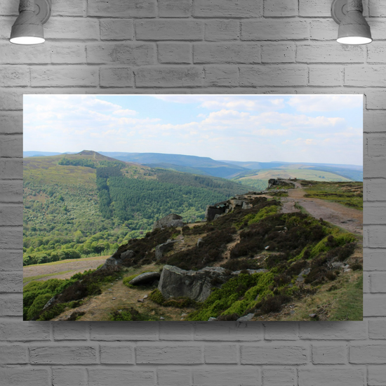Canvas Art. English Landscapes & Riverscapes. Bamford Edge. Peak District National Park. England.