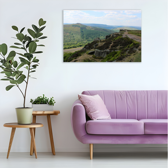 Canvas Art. English Landscapes & Riverscapes. Bamford Edge. Peak District National Park. England.