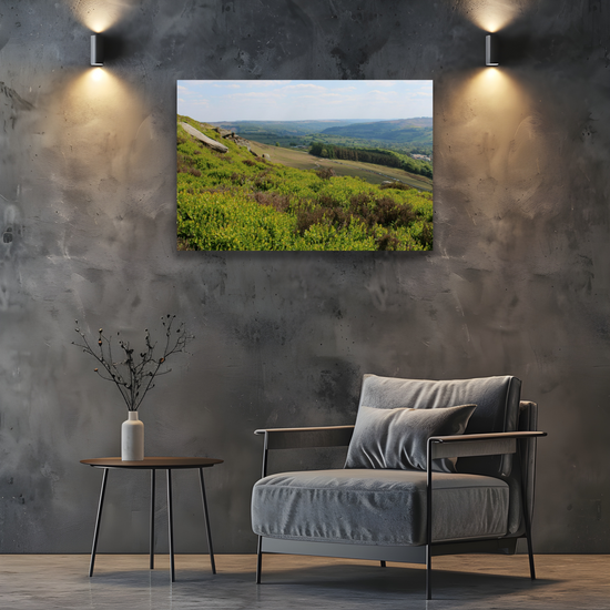 Canvas Art. English Landscapes & Riverscapes. Bamford Edge. Peak District National Park. England.