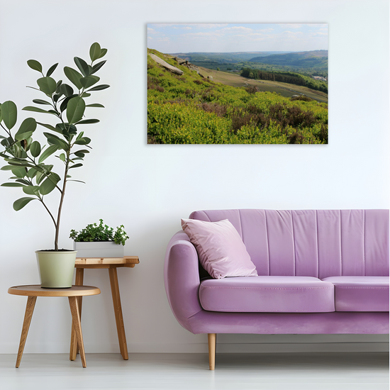 Canvas Art. English Landscapes & Riverscapes. Bamford Edge. Peak District National Park. England.