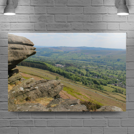 Canvas Art. English Landscapes & Riverscapes. Bamford Edge. Peak District National Park. England.