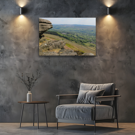 Canvas Art. English Landscapes & Riverscapes. Bamford Edge. Peak District National Park. England.