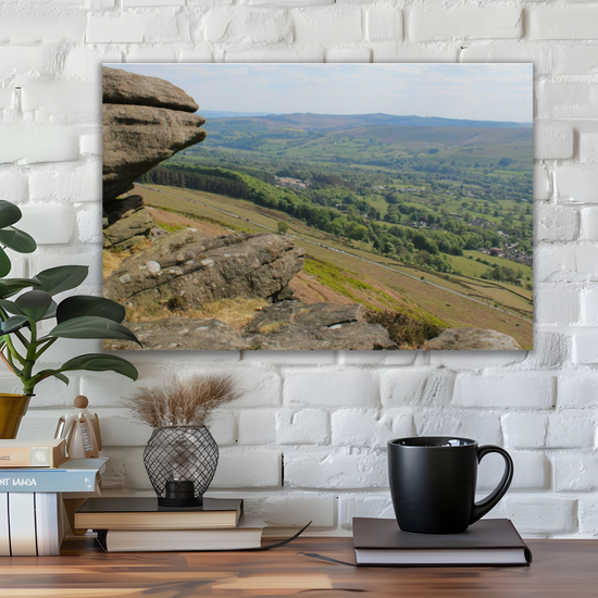 Canvas Art. English Landscapes & Riverscapes. Bamford Edge. Peak District National Park. England.